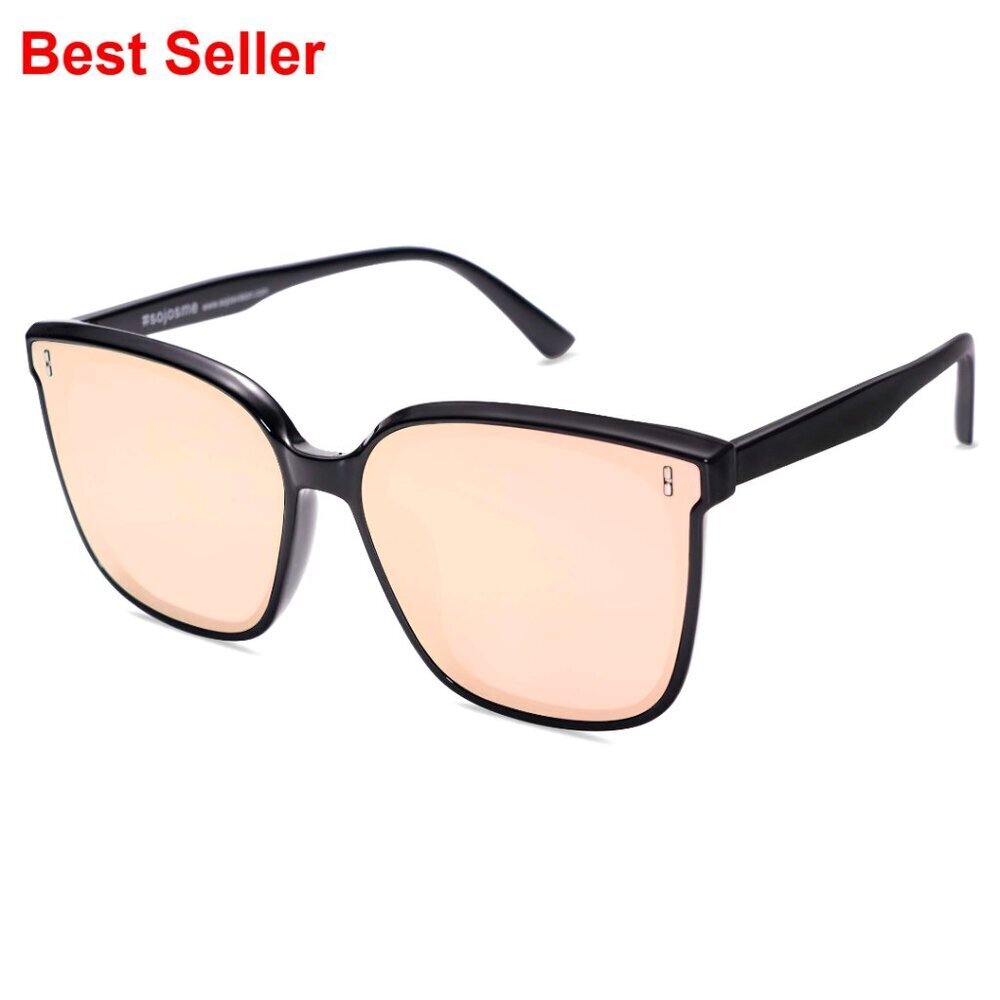 Vintage Square Sunglasses with UV400 Protection, Recycled Plastic Frames